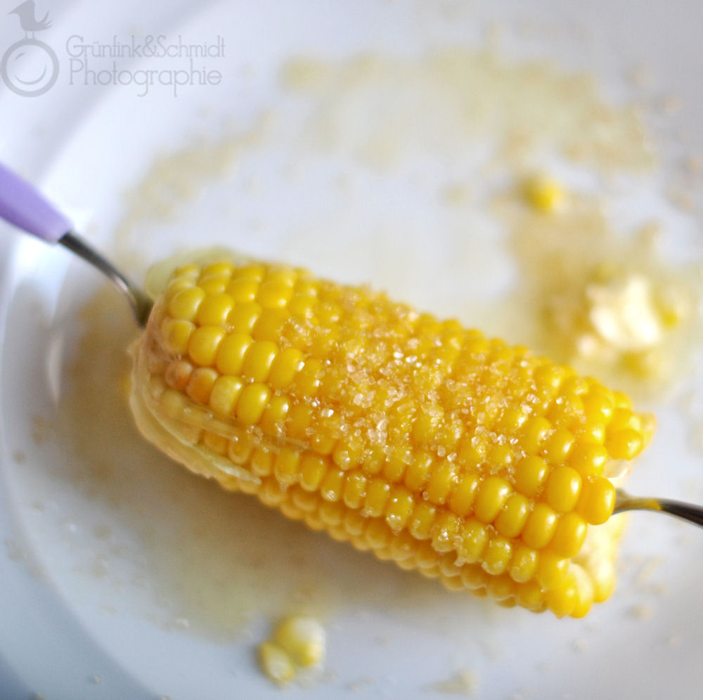 Corn on the Cob with Butter and Sugar (or Salt)